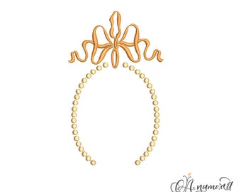 Bow Frame for Monogram Embroidery Design in 3 sizes.
