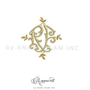 Monza Interlocking R and F Embroidery Monogram Design for Machine ...