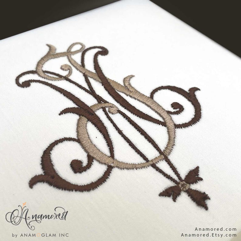 Interlocking J and M Embroidery Monogram Design. Vintage Pattern for ...