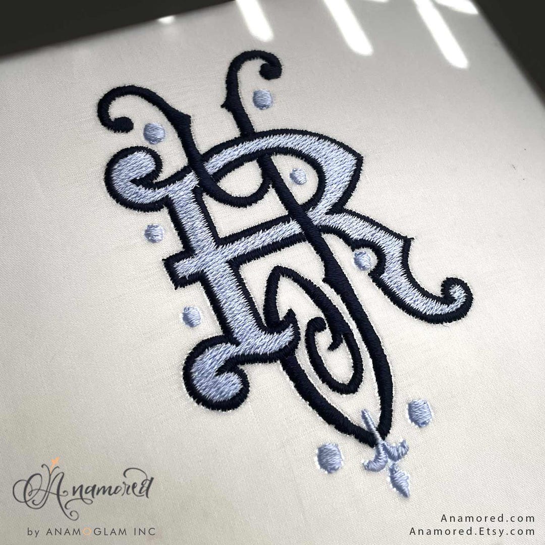 Interlocking R A Interlocking R and Y Embroidery Monogram, Instant Download for ...