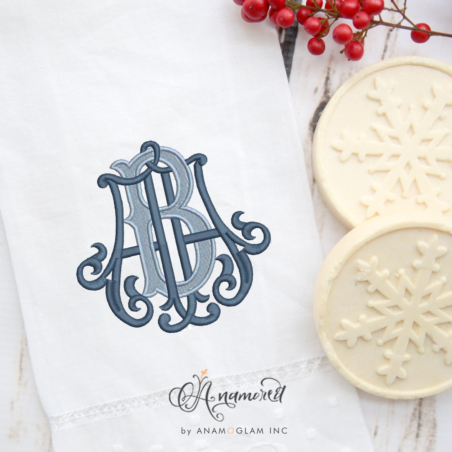 Interlocking Double A and B Embroidery Monogram Design for Machine ...