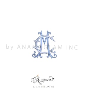 Interlocking C and M Embroidery Monogram Design / Machine Embroidery ...
