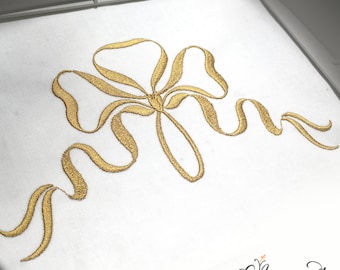 Bow/ Ribbon Embroidery Design for Embroidery Machine | Instant Download