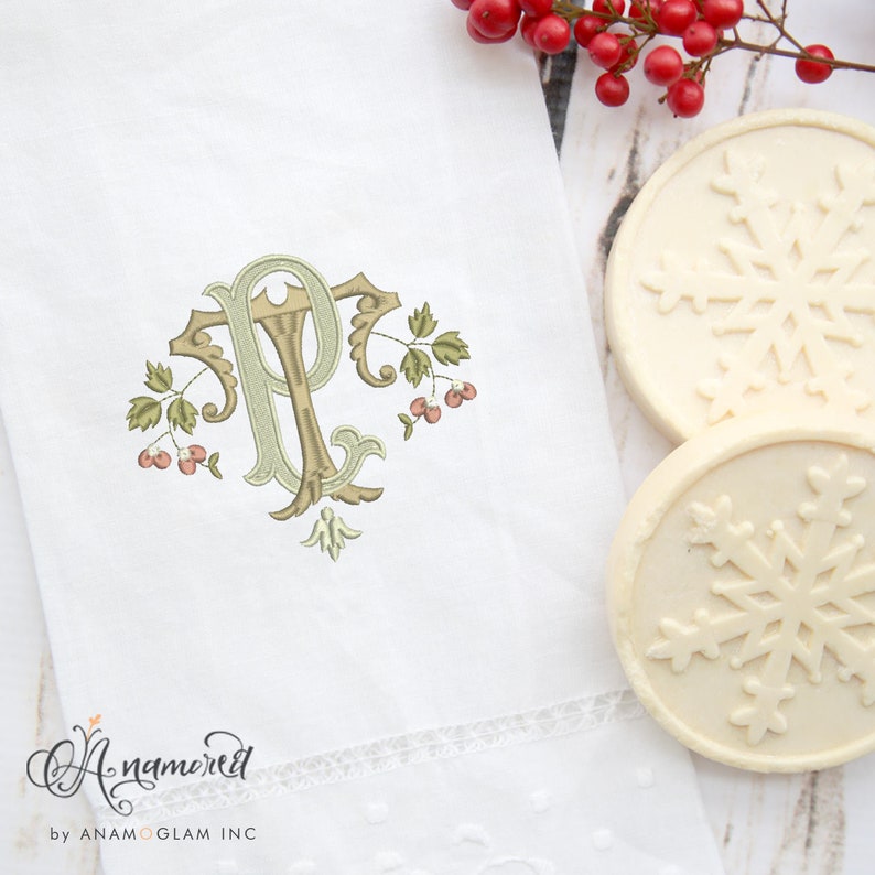Interlocking T and P Embroidery Monogram Design for Machine Embroidery ...