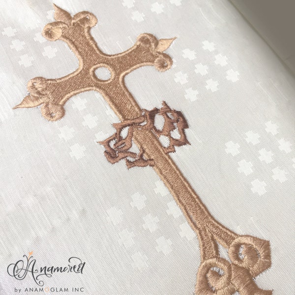 Cross with Crown of Thorns  Embroidery Design for Embroidery Machine, Instant Download, Easter, Baptism or Communion Embroidery Design