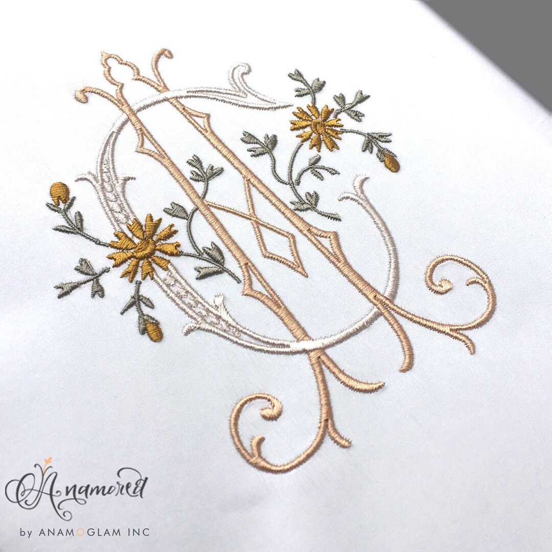 Interlocking AC Embroidery Monogram Design (digital Download) - Etsy