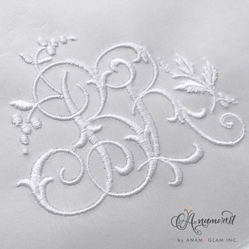 Interlocking B and R Embroidery Monogram Design for Machine Embroidery ...