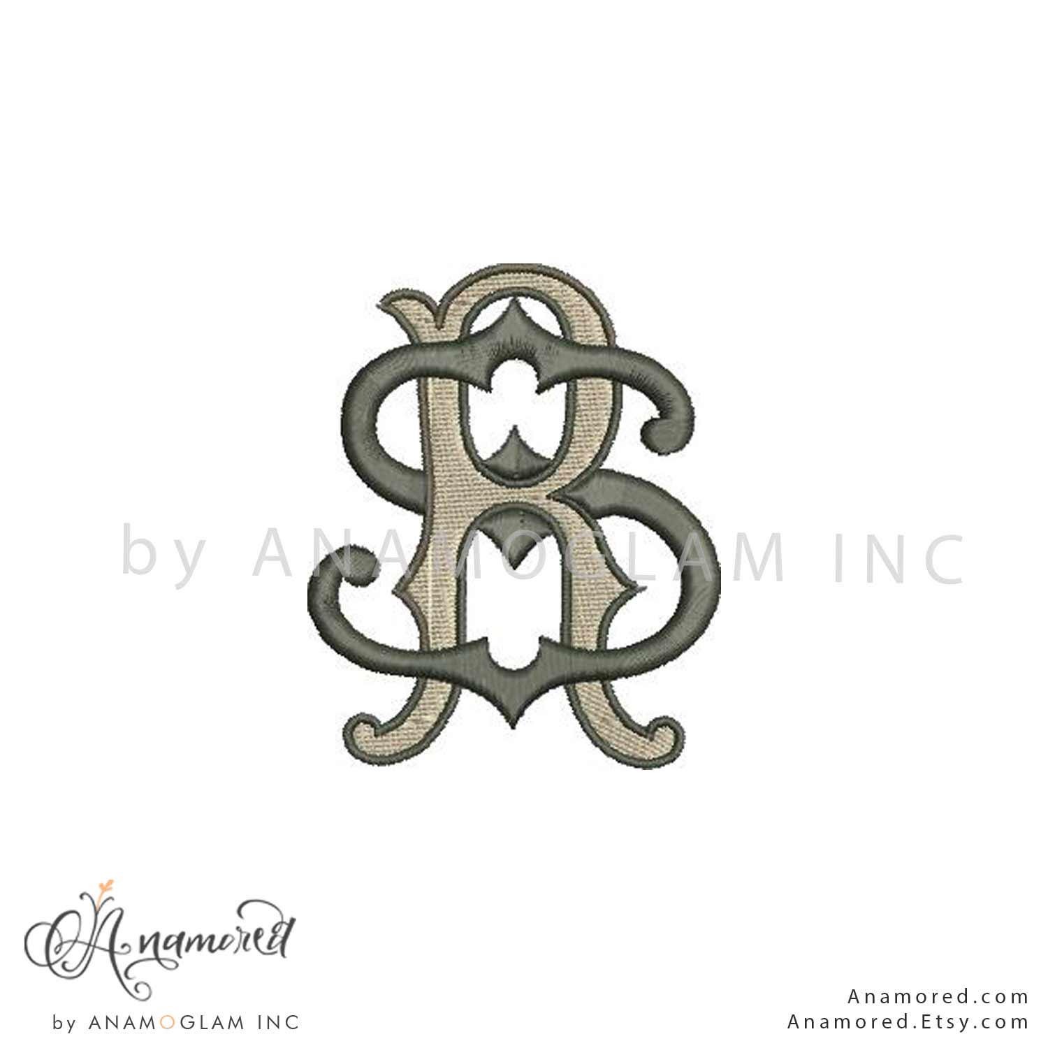 Interlocking R and S Monogram. Embroidery Design for Embroidery ...