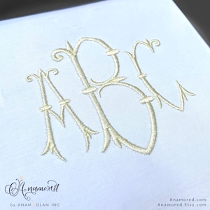 2 sizes (2 & 3inch) Maia Fishtail Embroidery Alphabet for Embroidery Machines / Fishtail Embroidery Font / BX files  Fish tail font