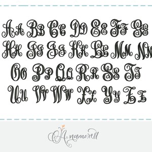 3 Sizes Interlocking Monogram Embroidery Font Machine BX Embroidery ...