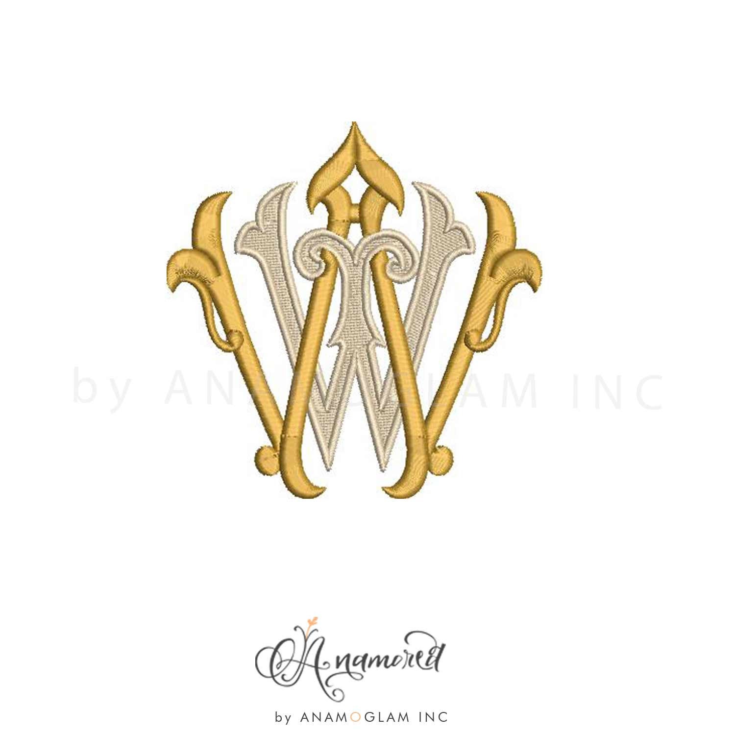 Interlocking WW Monogram Embroidery Design (digital Download) - Etsy