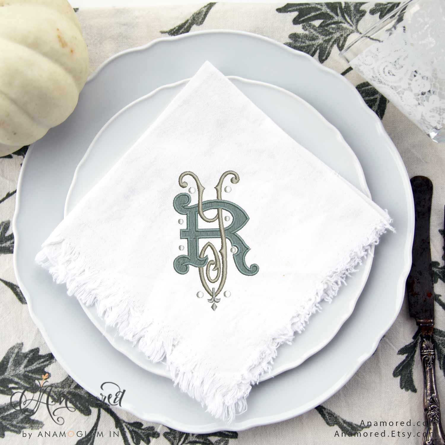 Interlocking R A Interlocking R and Y Embroidery Monogram, Instant Download for ...