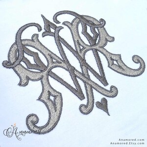 3 Letter Monogram - Custom Embroidery Monogram Setup -digital ...