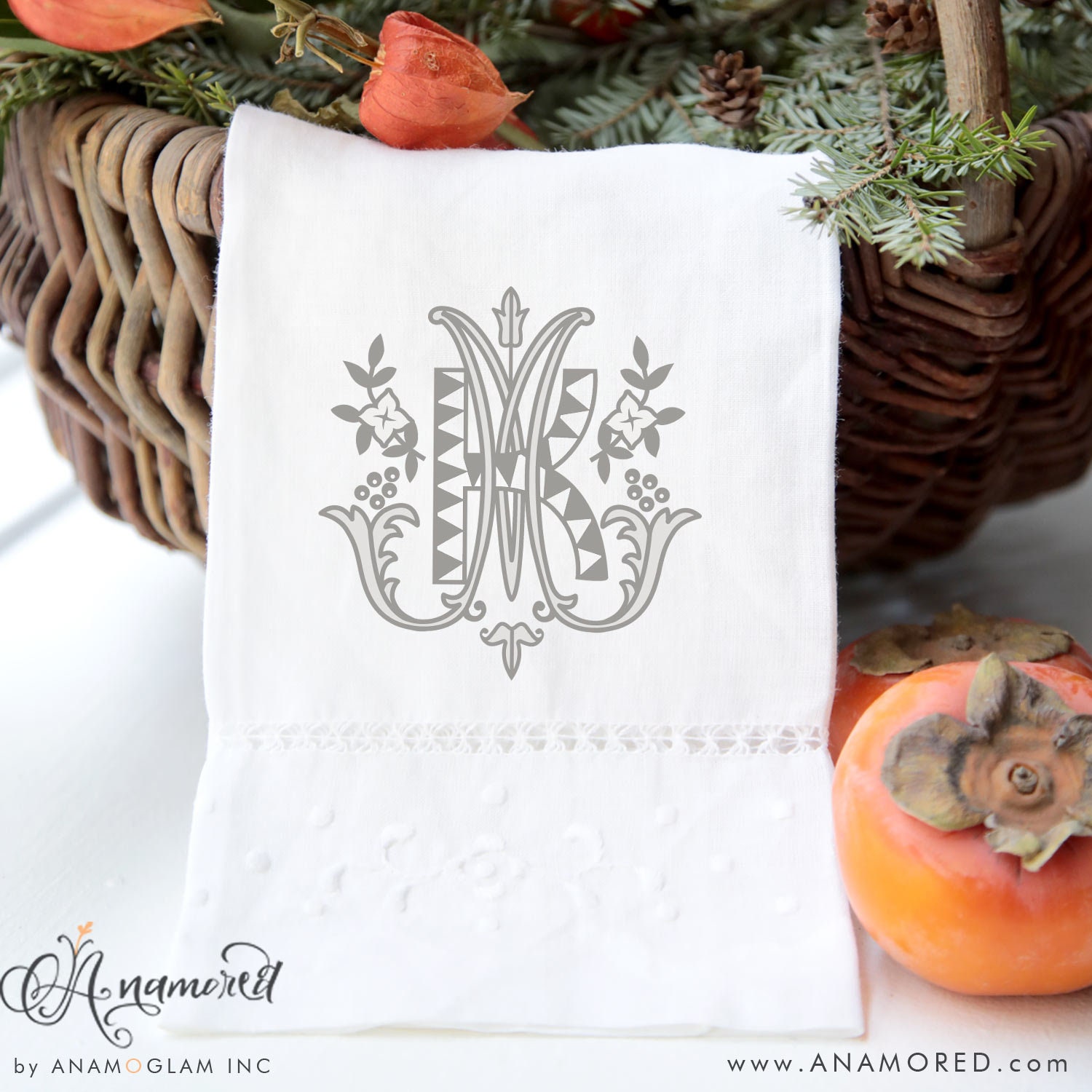 Custom Vector Monogram Design, 1 Color 2 Tone, for Cutting or ...