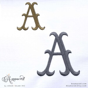 3 Sizes (1", 2" & 3" Inch) Italian Fishtail Machine Embroidery Font ...