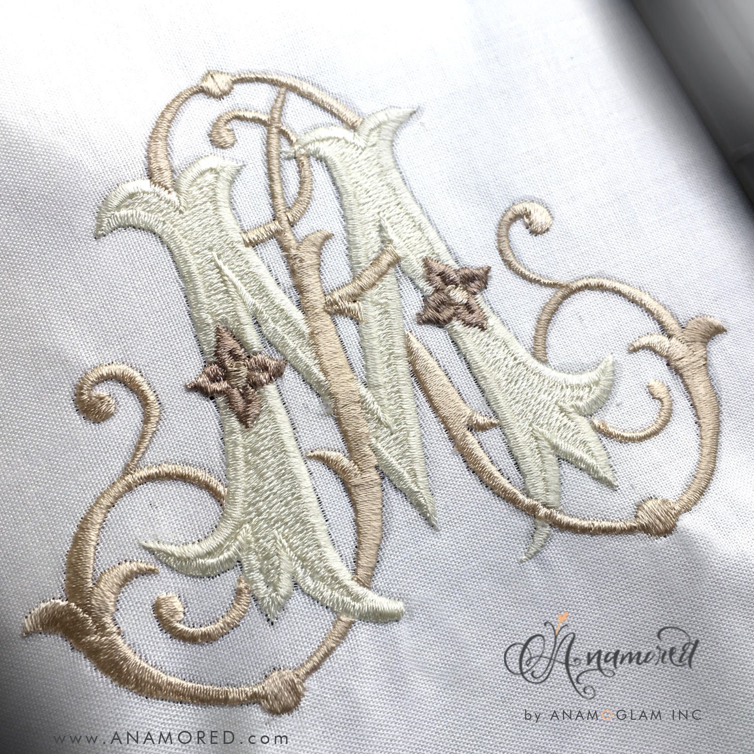 Interlocking L and V LV or VL Monogram. Embroidery Design for -  Denmark