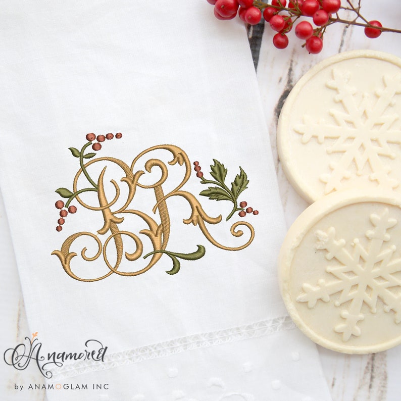 B And R Monogram Interlocking B and R Embroidery Monogram Design for Machine Embroidery ...