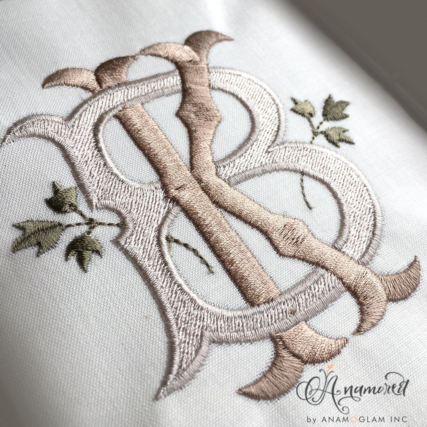 Interlocking L and V LV or VL Monogram. Embroidery Design for -  Denmark