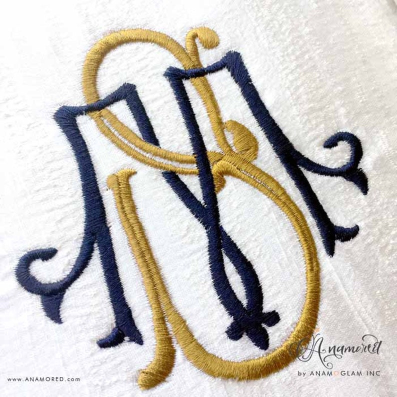 Interlocking M and S Monogram Embroidery Design / Machine Embroidery File / Embroidery design, Embroidery Monograms, Embroidery Pattern, MS image 1