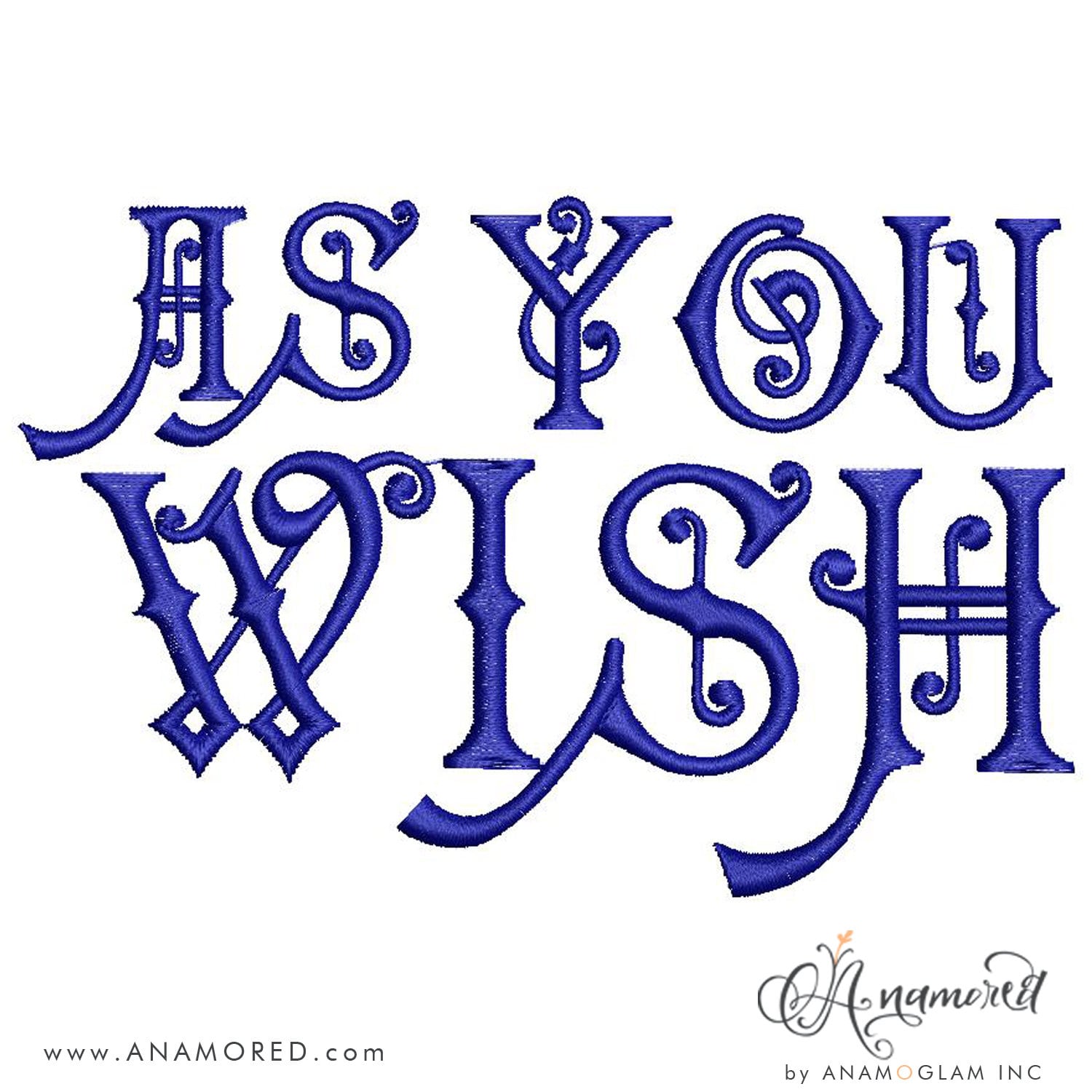 As You Wish Embroidery Design for Embroidery Machine Etsy