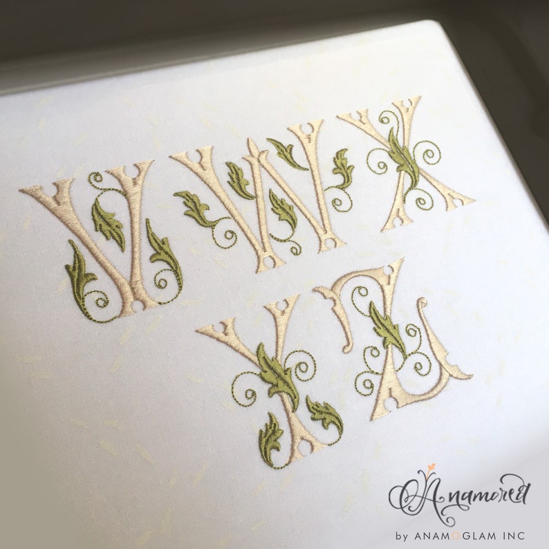 Secret Garden Embroidery Monogram Font for Embroidery Etsy