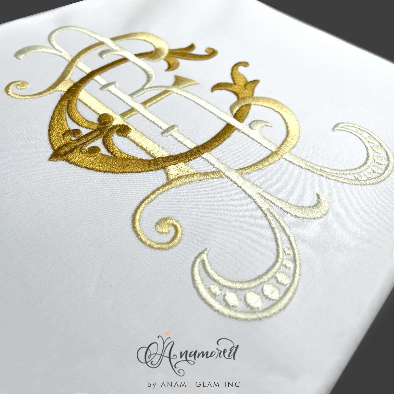 3 Letter Monogram - Custom Embroidery Monogram Setup -digital ...