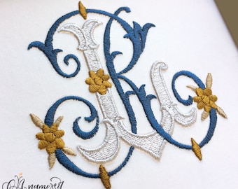 Interlocking L and S Embroidery Monogram Design for Machine | Etsy