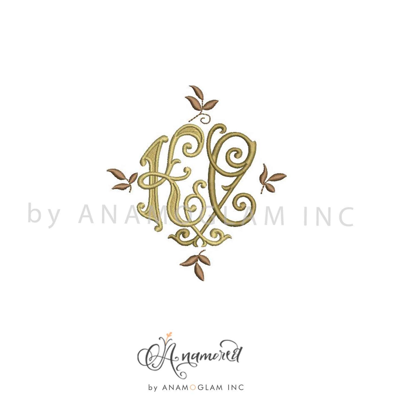 Monza Interlocking K and C Embroidery Monogram Design for Machine ...