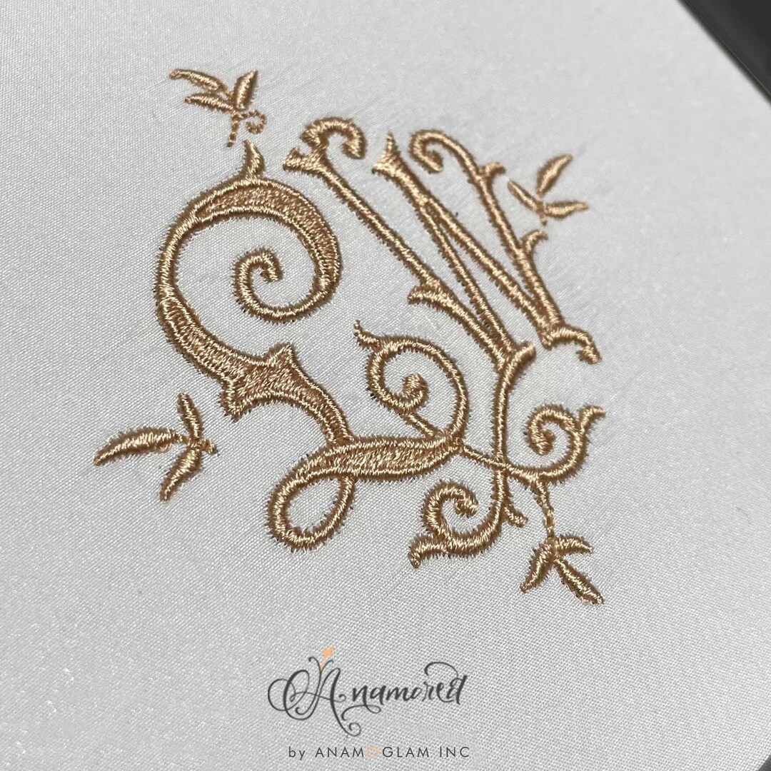 Monza Interlocking L and W Embroidery Monogram Design for Machine ...
