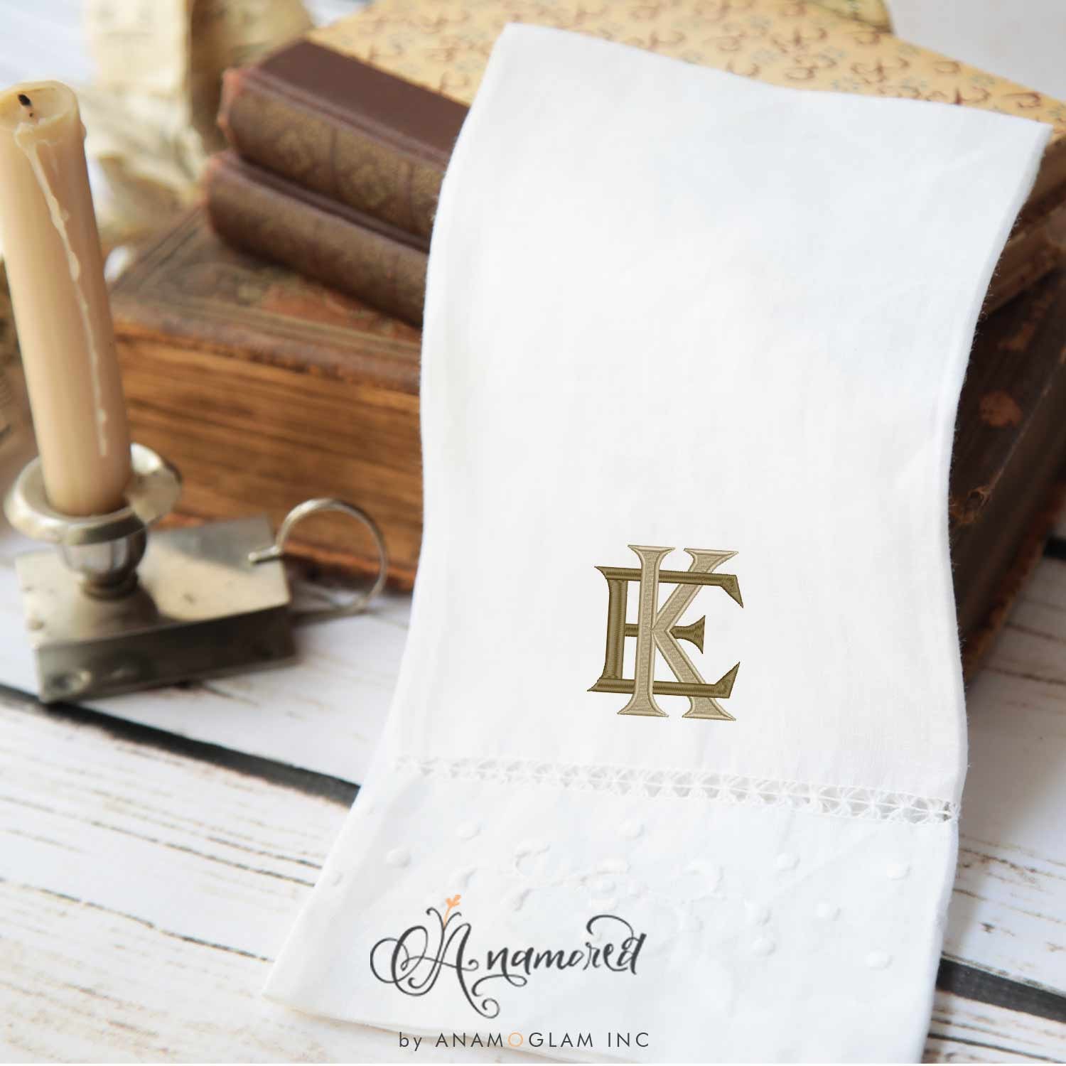 Interlocking EK Embroidery Monogram, Instant Download for Embroidery ...
