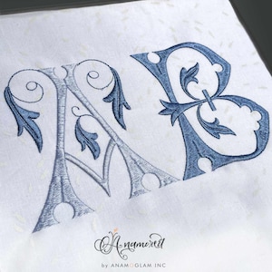 2 Sizes (Large) Secret Garden Embroidery Monogram Font for Embroidery Machines