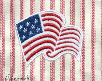 USA Flag Applique Embroidery Design / Machine Embroidery File /  USA Embroidery, American Embroidery, Flag Embroidery, American Flag