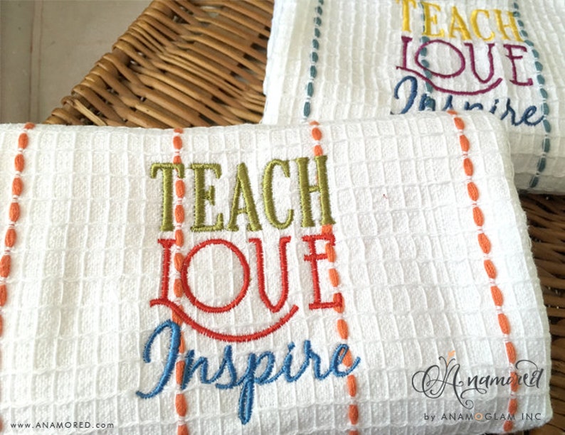 Teach love inspire embroidery design  machine embroidery file  etsy Teach love inspire embroidery design  machine embroidery file  etsy