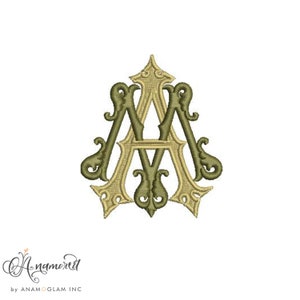 Interlocking M and A Embroidery Monogram Design for Machine Embroidery ...