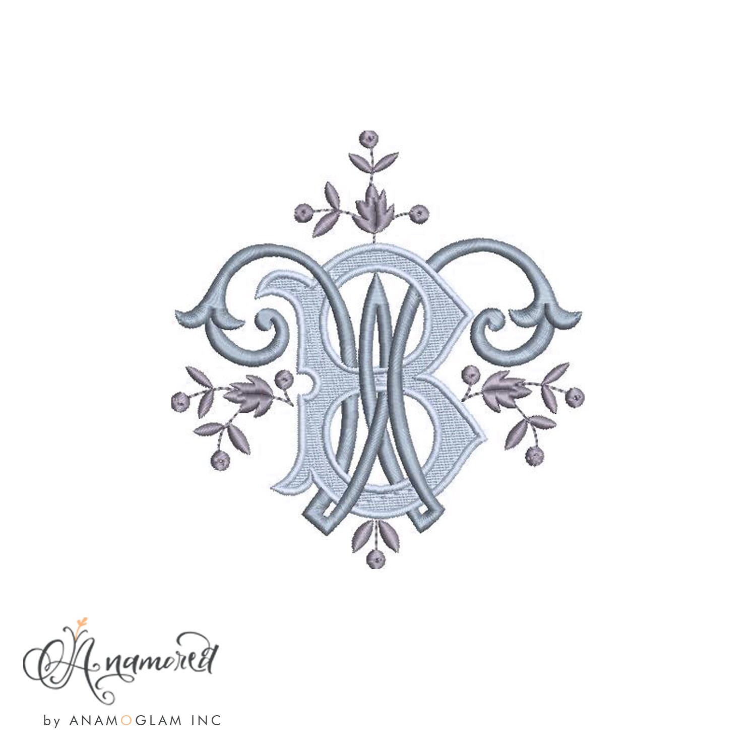Bww Monogram Interlocking BW Embroidery Monogram Design (digital Download) - Etsy