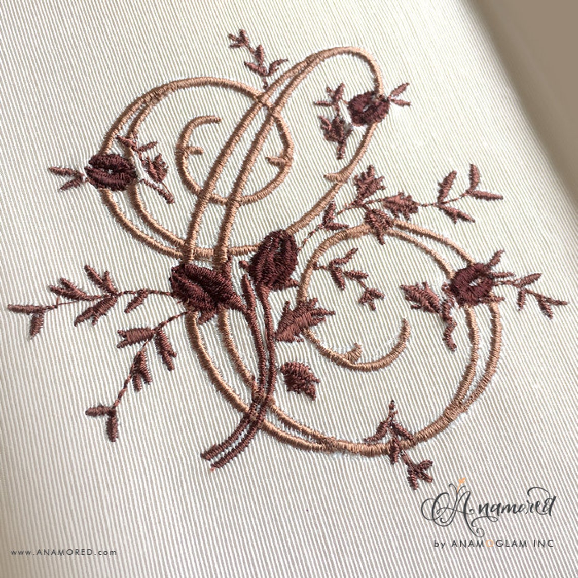 Fancy Floral Vine Monogram Embroidery Alphabet Files for - Etsy