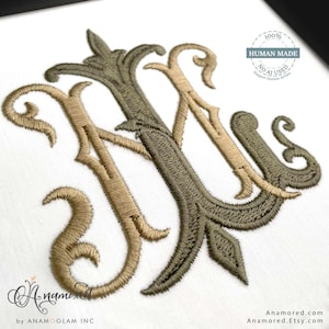 Interlocking LM Monogram Embroidery Design (Digital Download)