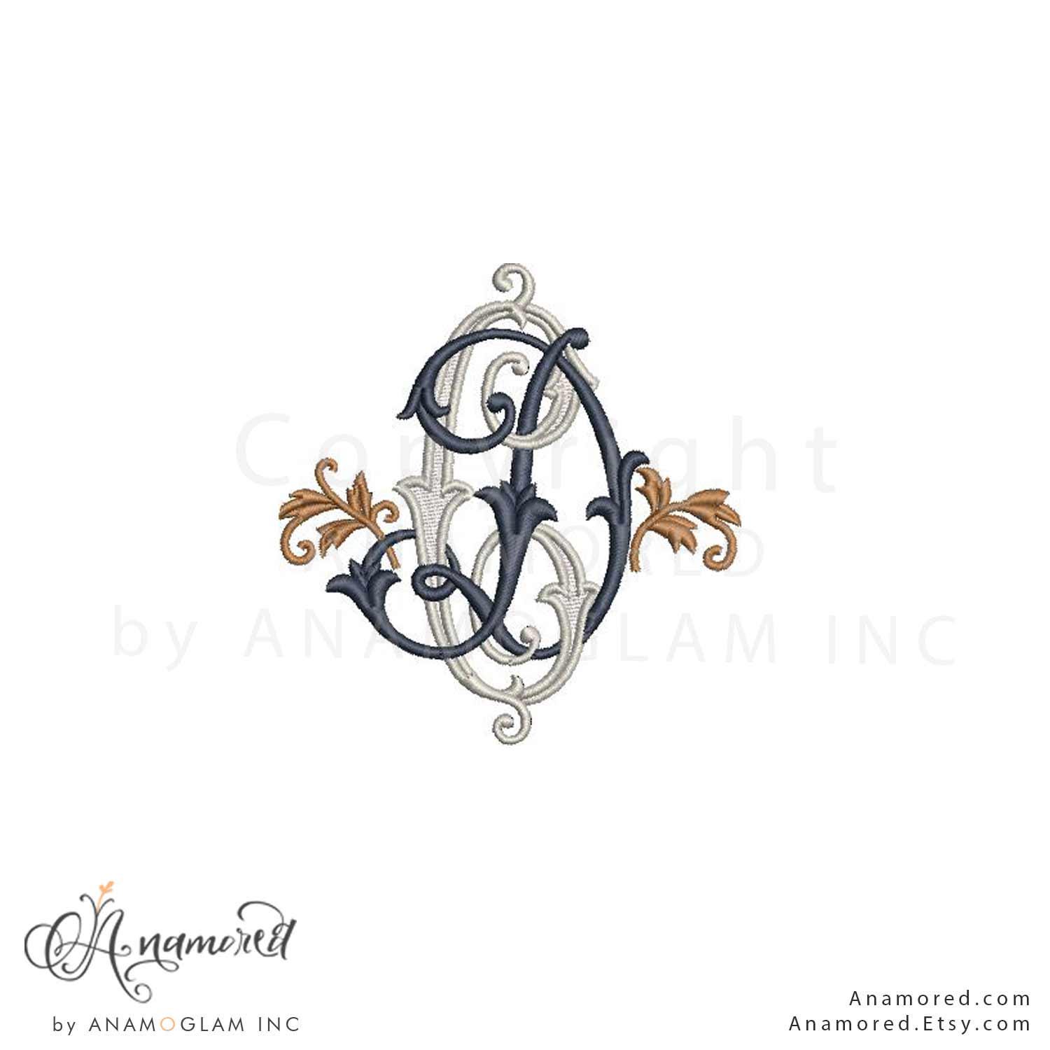 Interlocking D and C Monogram Embroidery Design / Machine Embroidery ...
