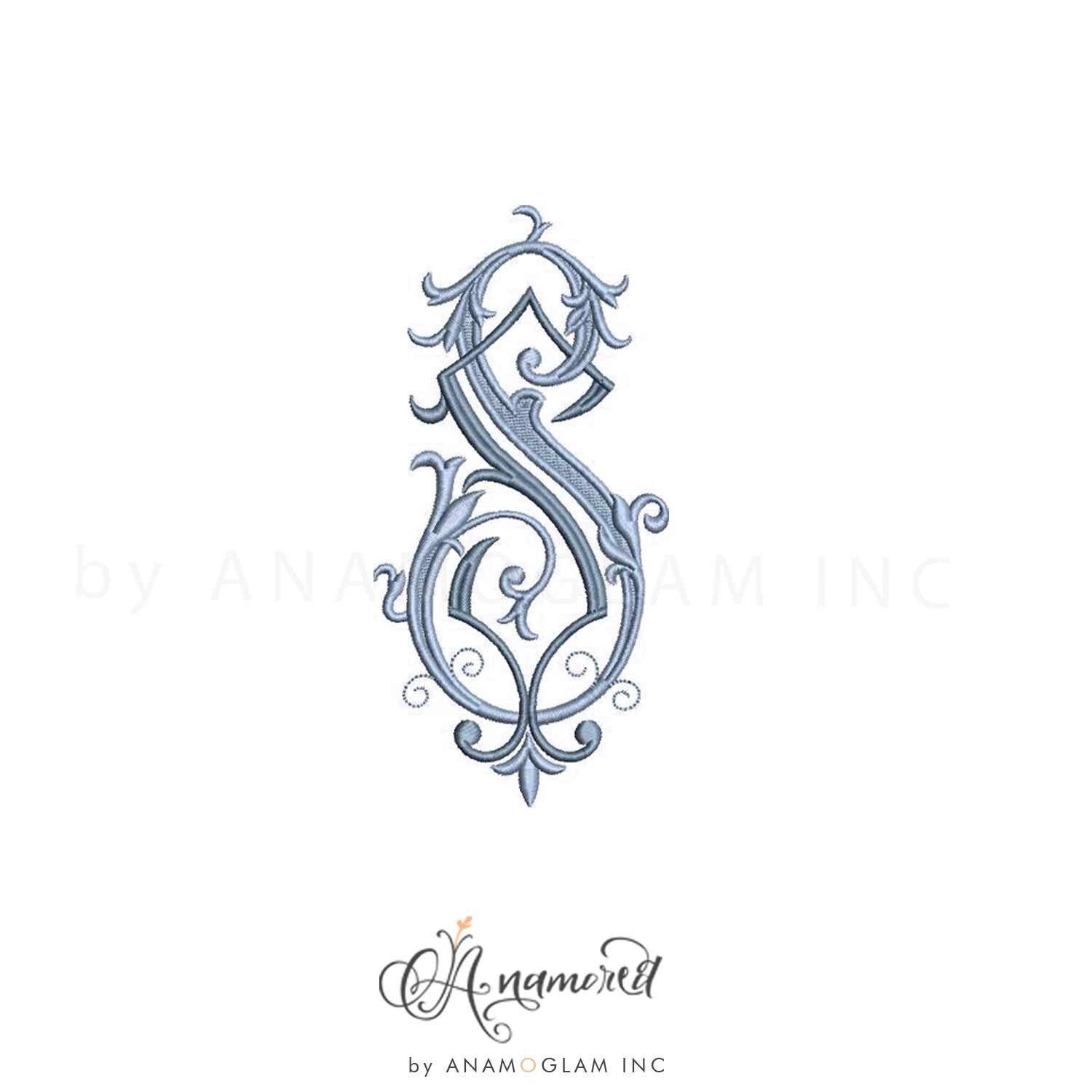 【CPGN STUDIO】Heavy Overfit Signature Embroidery S/S Interlocking S and S Embroidery Monogram Design for Machine