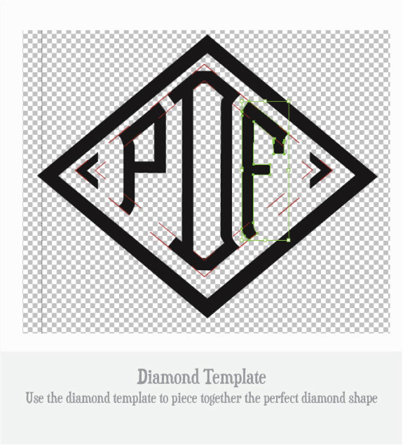 Cuttable Alphabet: Diamond Point Monogram Vector Instant - Etsy