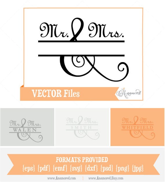 Download Wedding Svg Mrs Split Horizontal Frame Design Split Monogram Svg Mr Svg Split Frame Materials Craft Supplies Tools Trustalchemy Com