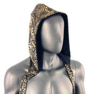 Gold Paisley Reversible Wrap Hood