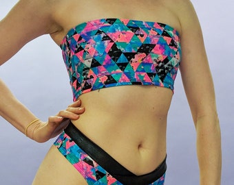 Vaporwave Tube Top Bandeau