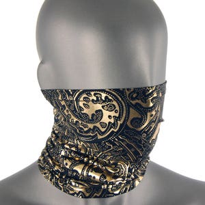 Gold Paisley Bandit Mask