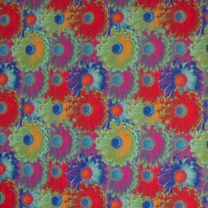 Daisy Spectrum Spandex Blend Fabric by the Yard