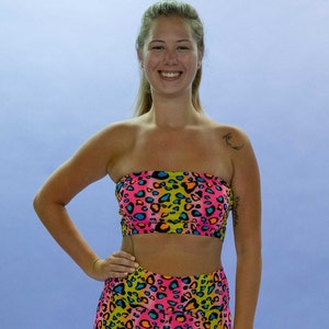 Electric Cheetah Tube Top Bandeau