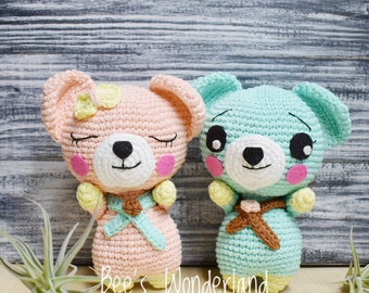 Oso de crochet: peluche hecho a mano, decoración infantil