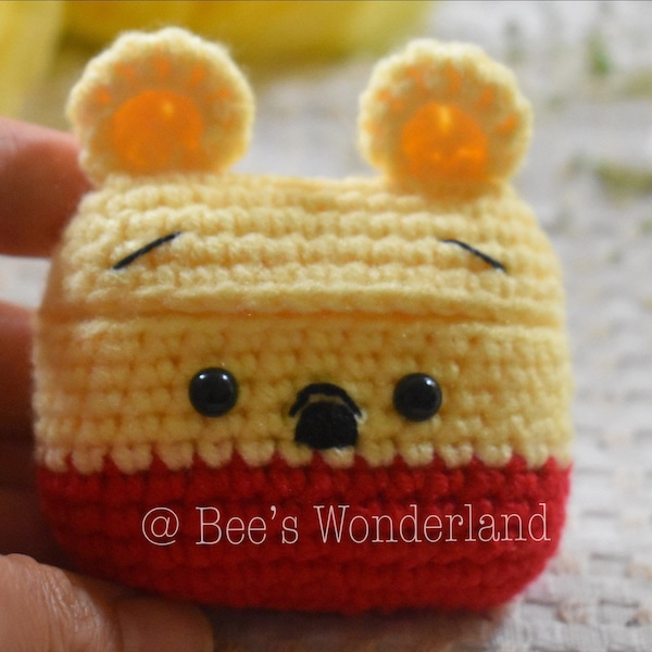 AirPods Pro crochet case, Winnie the Pooh AirPods Pro case, Handmade case, cute cat characters, stocking stuffers, cute bear AirPod case