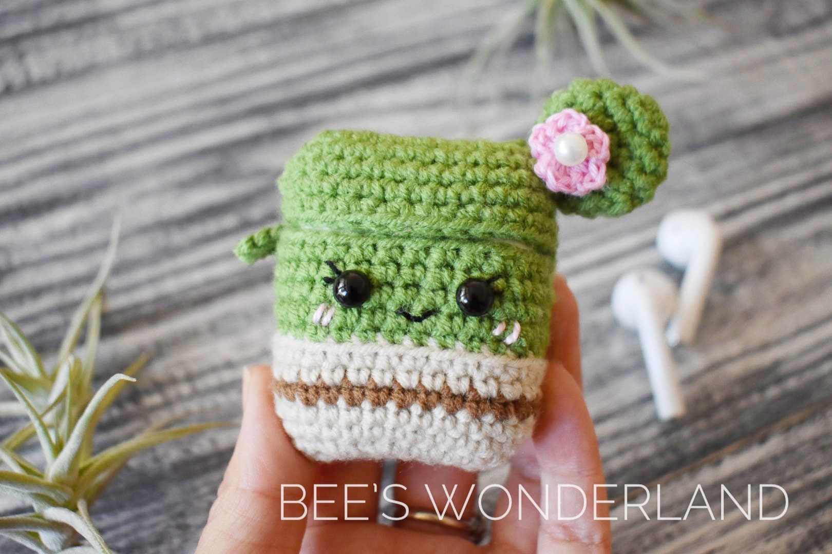 Airpods Crochet Case Cactus