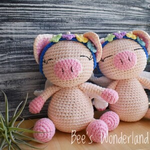 Amigurumi pig Crochet, pig Plush, pig Animal,pig Stuffed animal doll, Baby shower gift, Nursely pink decor
